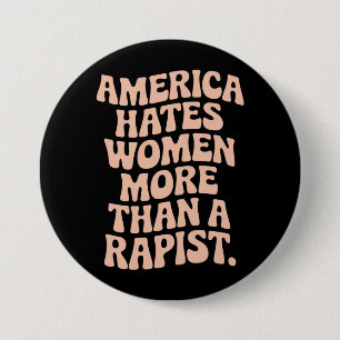Bóton Redondo 7.62cm Ativista Feminista do Protesto Anti Trump Anti MAG