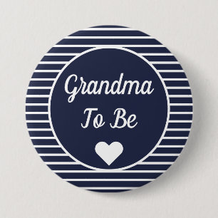 Bóton Redondo 7.62cm Avó Para Ser Chá de fraldas Botão