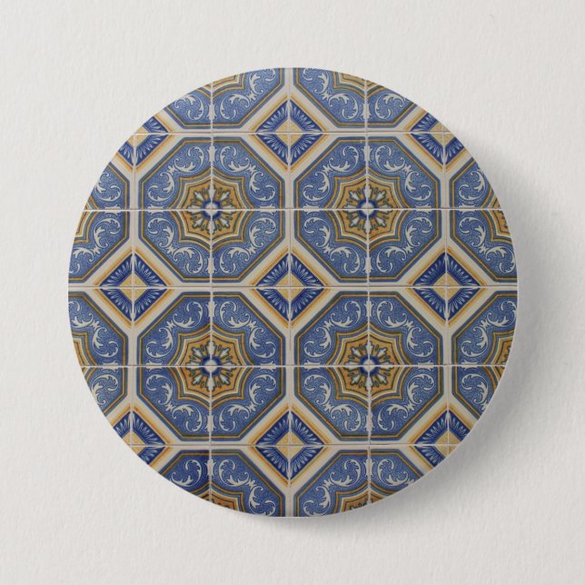 Bóton Redondo 7.62cm Azulejo Português (Frente)