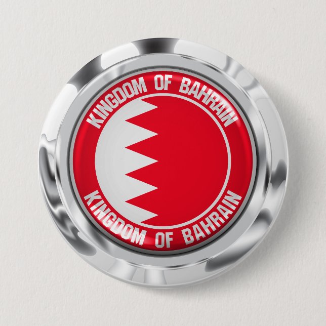 Bóton Redondo 7.62cm Bahrain Round Emblem (Frente)