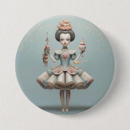 Bóton Redondo 7.62cm Ballet do Quebra-Nozes - Dançarinos Chineses