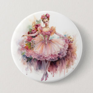 Bóton Redondo 7.62cm Ballet Quebra-Nozes, Valsa das Flores 