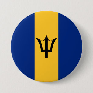 Bóton Redondo 7.62cm Bandeira Barbadiana (Barbados) (Bajan)