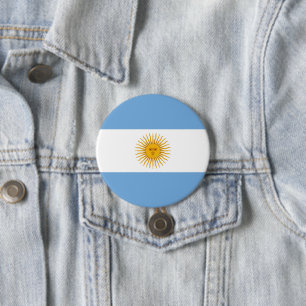 Bóton Redondo 7.62cm Bandeira da Argentina