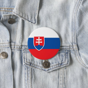 Bóton Redondo 7.62cm Bandeira da Eslováquia