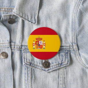 Bóton Redondo 7.62cm bandeira da Espanha