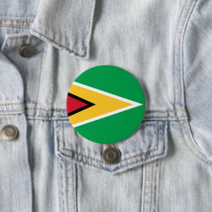 Bóton Redondo 7.62cm bandeira da Guiana