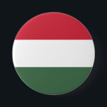 Bóton Redondo 7.62cm Bandeira da Hungria<br><div class="desc">Bandeira da Hungria</div>