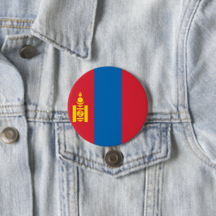 Bóton Redondo 7.62cm Bandeira da Mongólia