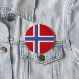 Bóton Redondo 7.62cm Bandeira da Noruega