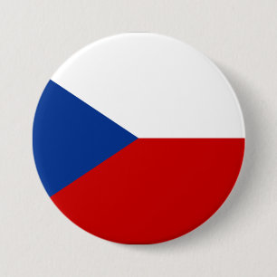 Bóton Redondo 7.62cm Bandeira da república checa