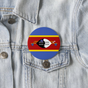 Bóton Redondo 7.62cm Bandeira da Suazilândia