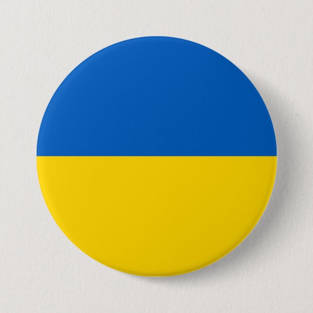 Bóton Redondo 7.62cm Bandeira da Ucrânia (Frente)