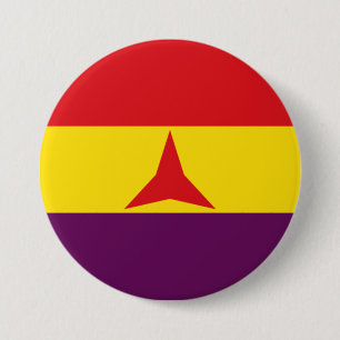 Bóton Redondo 7.62cm Bandeira das Brigadas Internacionais (Guerra Civil