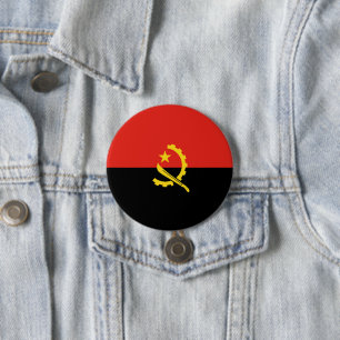 Bóton Redondo 7.62cm Bandeira de Angola