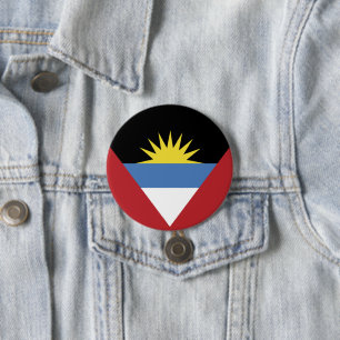 Bóton Redondo 7.62cm Bandeira de Antígua e Barbuda
