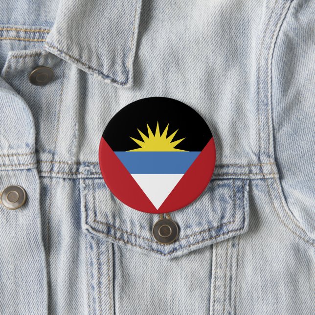 Bóton Redondo 7.62cm Bandeira de Antígua e Barbuda (In Situ)