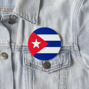 Bóton Redondo 7.62cm Bandeira de Cuba
