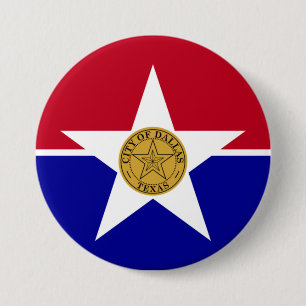 Bóton Redondo 7.62cm Bandeira de Dallas (Texas)