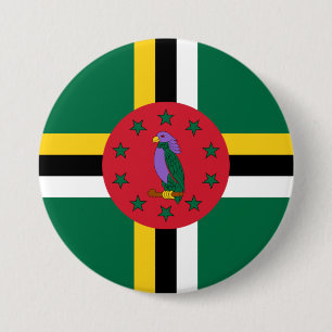 Bóton Redondo 7.62cm Bandeira de Dominica