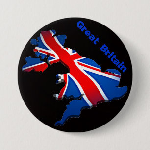 Bóton Redondo 7.62cm bandeira de Inglaterra