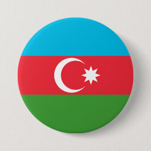 Bóton Redondo 7.62cm Bandeira do Azerbaijão