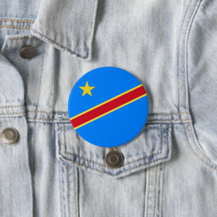 Bóton Redondo 7.62cm Bandeira do Congo