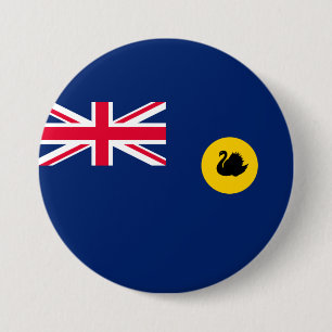 Bóton Redondo 7.62cm Bandeira do Estado da Austrália Ocidental