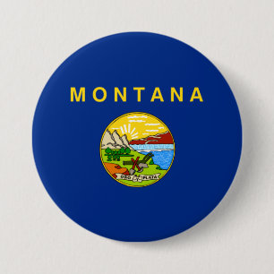 Bóton Redondo 7.62cm Bandeira do Estado de Montana