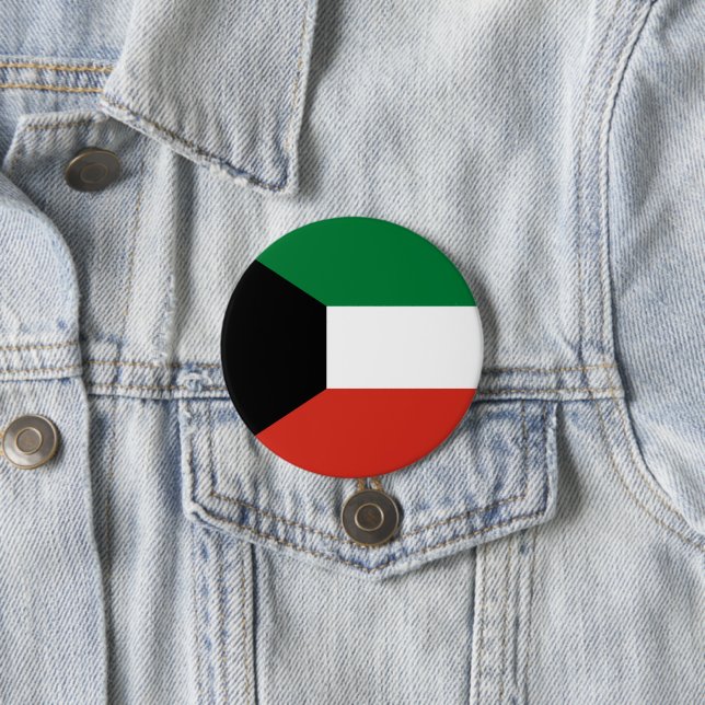 Bóton Redondo 7.62cm bandeira do Kuwait (In Situ)