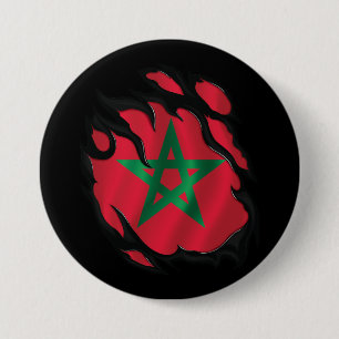 Bóton Redondo 7.62cm Bandeira do Marrocos