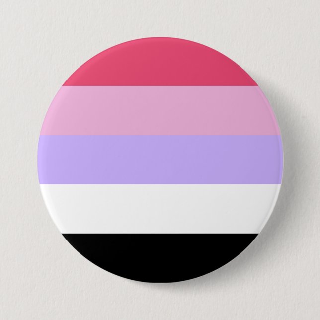 Bóton Redondo 7.62cm Bandeira do Orgulho Reciprosexual (Frente)
