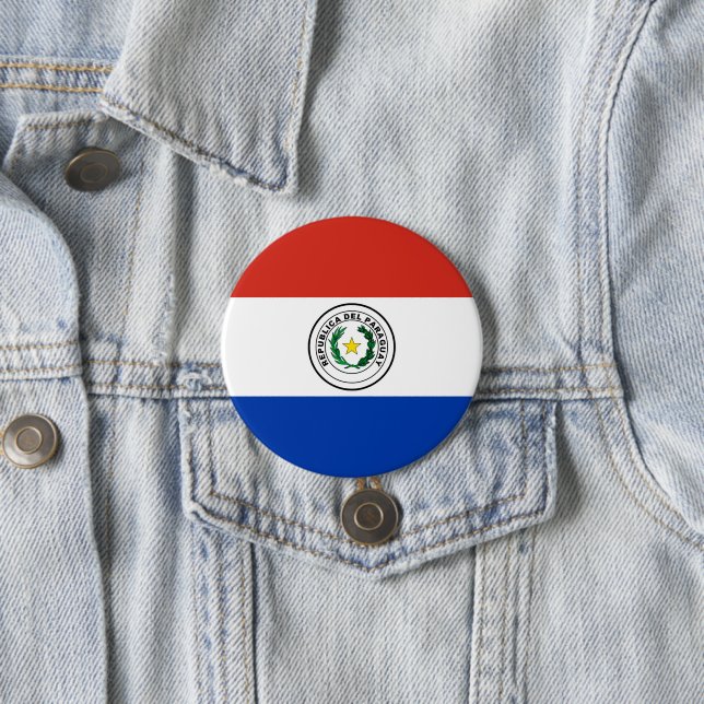 Bóton Redondo 7.62cm bandeira do Paraguai (In Situ)