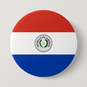 Bóton Redondo 7.62cm Bandeira do Paraguai