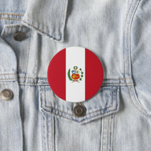 Bóton Redondo 7.62cm Bandeira do Peru