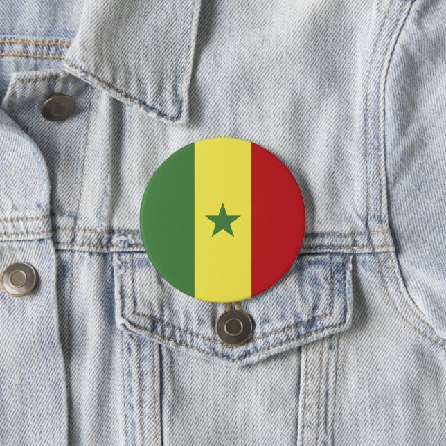 Bóton Redondo 7.62cm Bandeira do Senegal (In Situ)