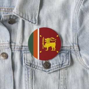 Bóton Redondo 7.62cm Bandeira do Sri Lanka