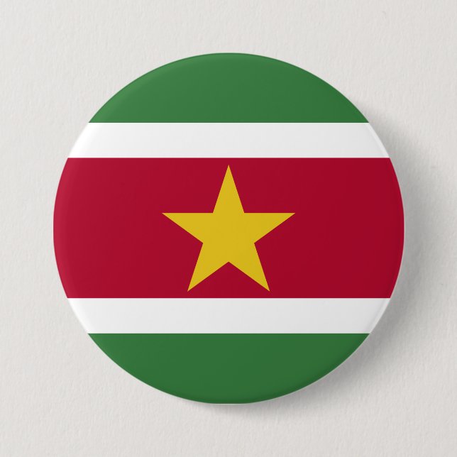 Bóton Redondo 7.62cm Bandeira do Suriname (Frente)