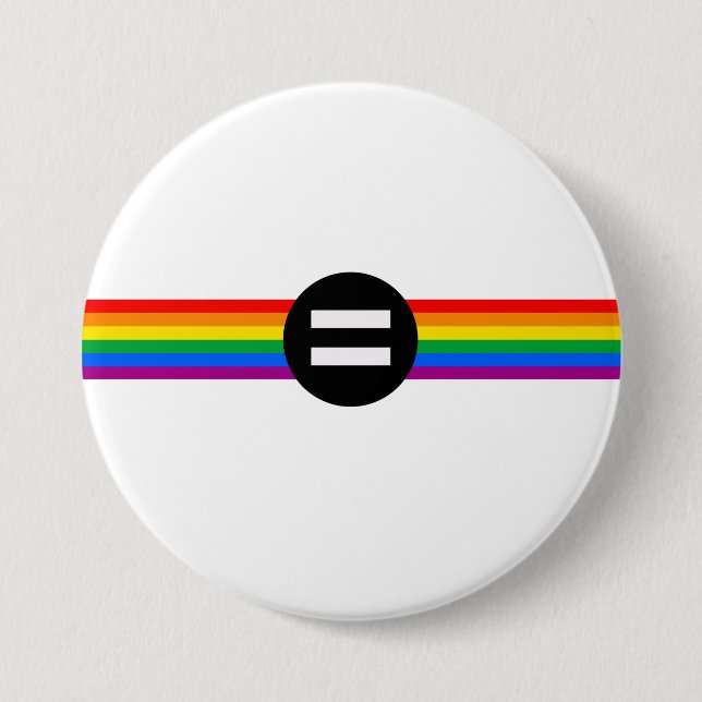 Bóton Redondo 7.62cm Bandeira dos Direitos Gay (Frente)