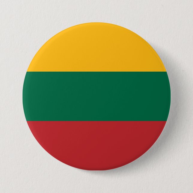 Bóton Redondo 7.62cm Bandeira lituana (Frente)