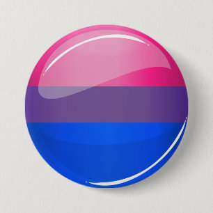 Bóton Redondo 7.62cm Bandeira redonda lustrosa do Bisexuality
