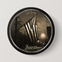 Bandeira Única Deus Abençoe a América à Noite na C