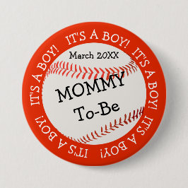 Bóton Redondo 7.62cm Baseball É Uma Mamãe E Um Encontro