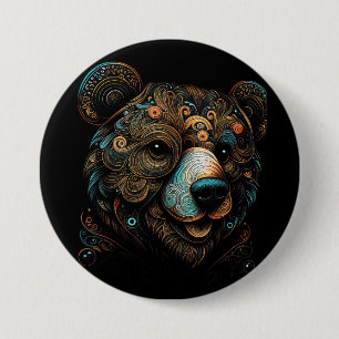 Bóton Redondo 7.62cm Bear Wildlife