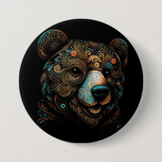 Bóton Redondo 7.62cm Bear Wildlife