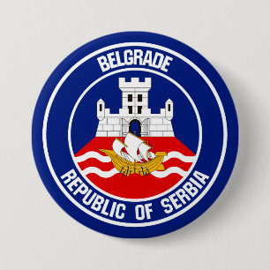 Bóton Redondo 7.62cm Belgrado Round Emblem