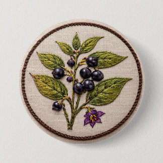 Bóton Redondo 7.62cm Belladonna Embroidery Large Badge