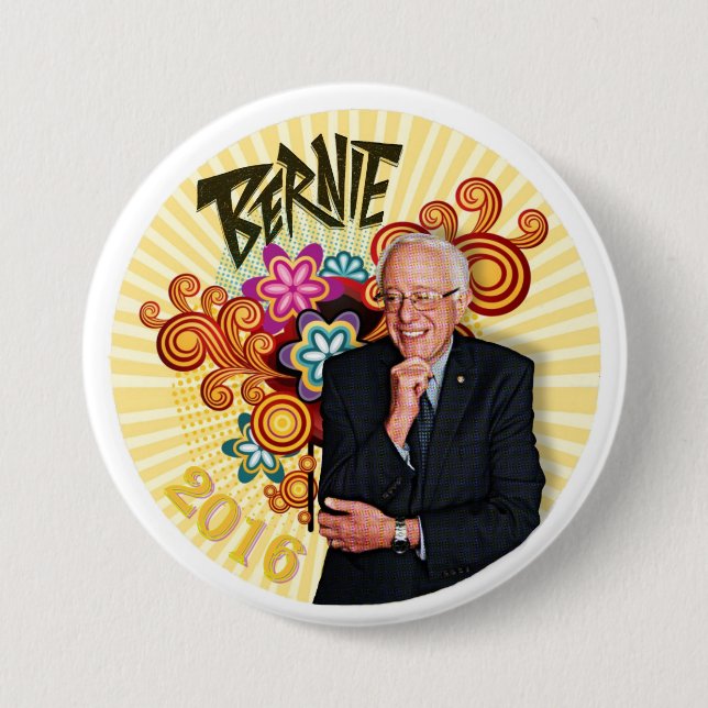 Bóton Redondo 7.62cm Bernie 2016 (Frente)