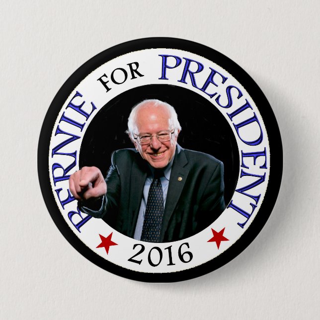 Bóton Redondo 7.62cm Bernie para o presidente 2016 (Frente)