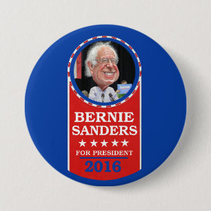 Bóton Redondo 7.62cm Bernie Sanders para o Presidente 2016